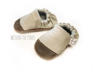 Gray Canvas Moccasins