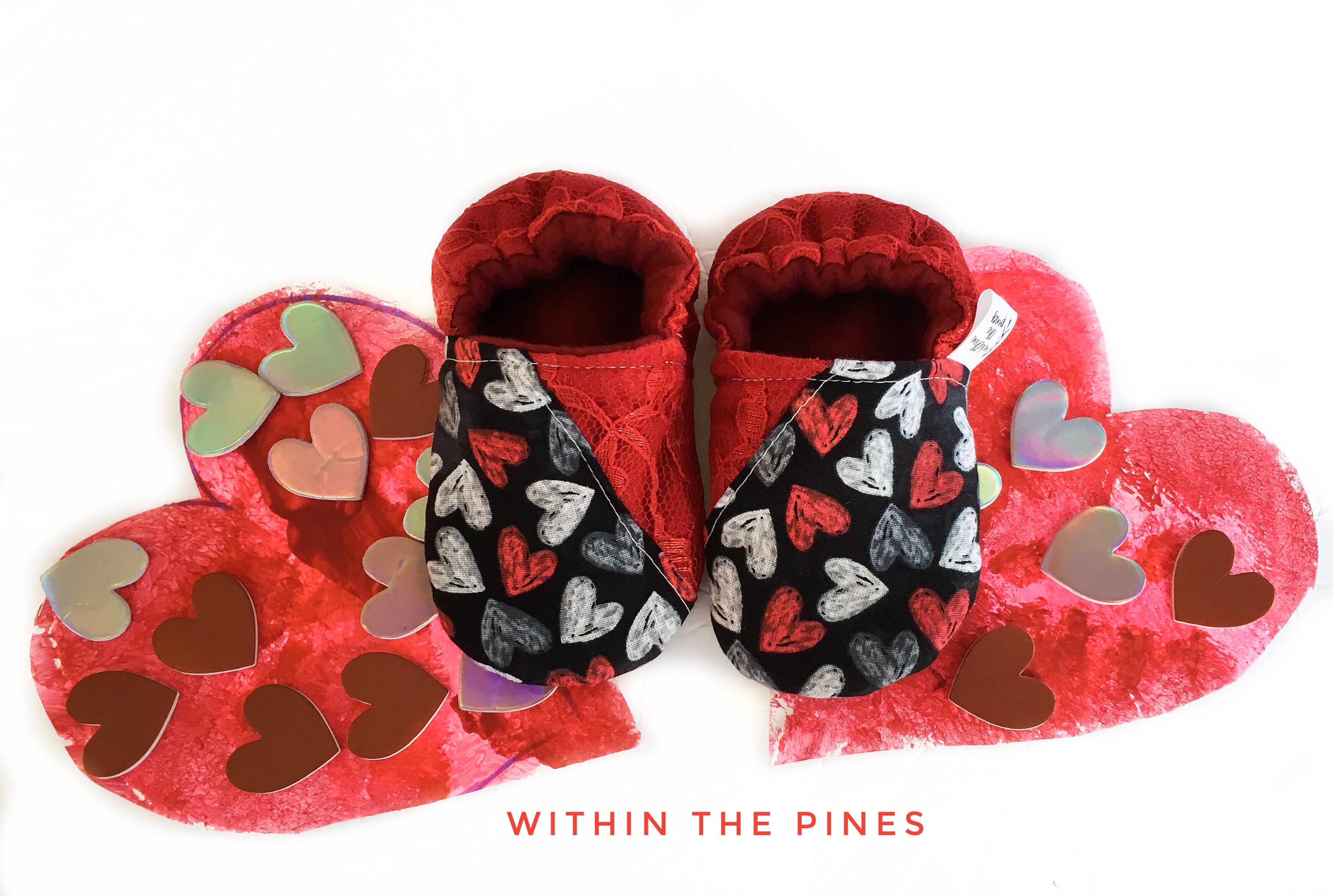 Chalkboard Heart Valentines Day Moccs