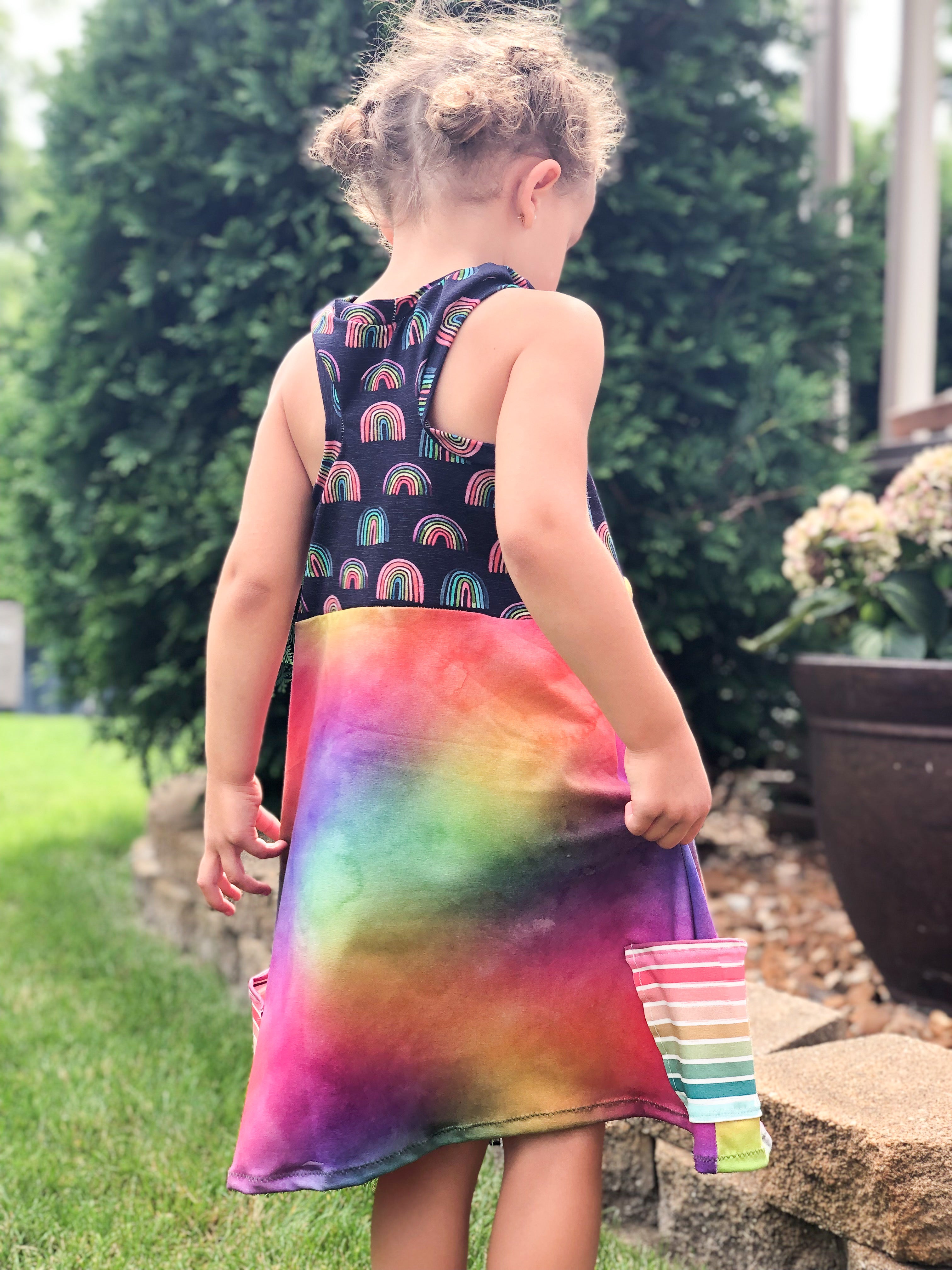 Rainbow Tye Dye Dress