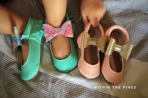 Mary Jane Ballet Flats with Bow / 14 Colors Available