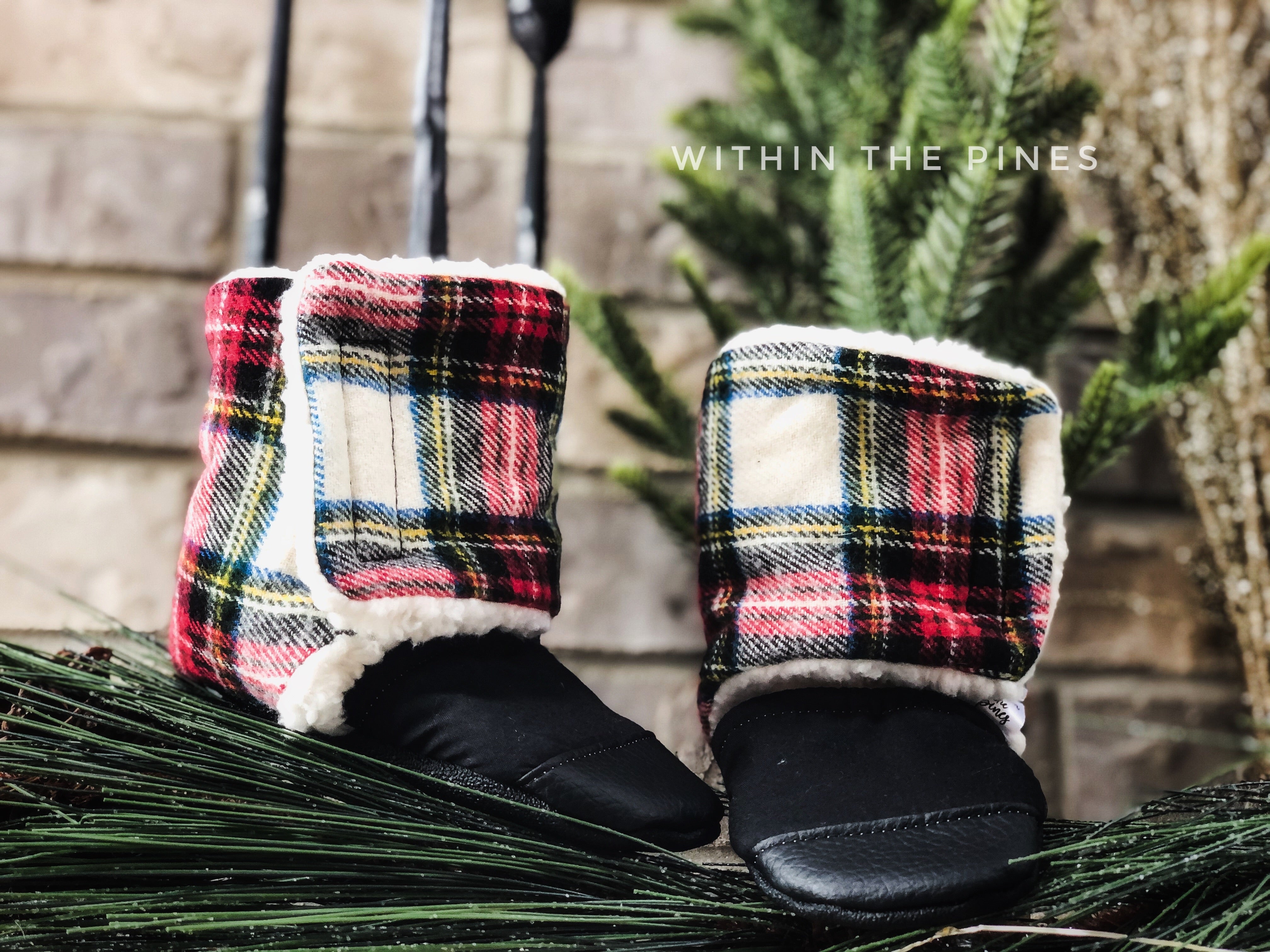 Winter Plaid Sherpa Lined Boots